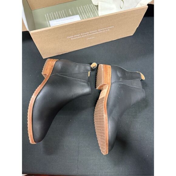 New Nisolo Black Leather Eva Everyday Chelsea Ankle Boots 5 - Picture 4 of 6